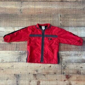 Nike Vintage Toddler Windbreaker Jacket 4T Red & Black
